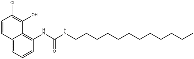 Urea,  N-(7-chloro-8-hydroxy-1-naphthalenyl)-N-dodecyl- Structure