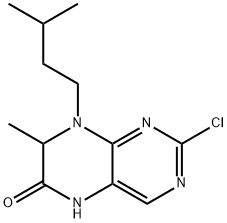 2-氯-8-异戊基-7-甲基-7,8-二氢喋呤-6[5H]-酮, 501439-14-1, 结构式