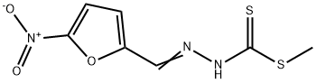 3-(5-ニトロフルフリリデン)ジチオカルバジン酸メチル 化学構造式