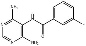 Benzamide, N-(4,6-diamino-5-pyrimidinyl)-3-fluoro- (9CI) 化学構造式