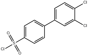 3',4'-ジクロロビフェニル-4-スルホニルクロライド 塩化物 化学構造式
