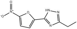 3-Ethyl-5-(5-nitro-2-furanyl)-1H-1,2,4-triazole Struktur