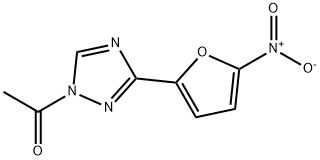 1-Acetyl-3-(5-nitro-2-furanyl)-1H-1,2,4-triazole Struktur