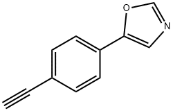 5‐(4‐エチニルフェニル)‐1,3‐オキサゾール 化学構造式