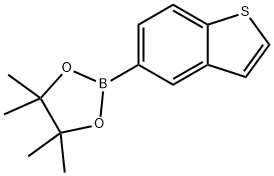 2-(1-苯并噻吩-5-基)-4,4,5,5-四甲基-1,3,2-二氧硼烷, 501945-71-7, 结构式
