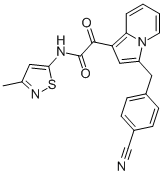 3-[(4-Cyanophenyl)methyl]-N-(3-methyl-5-isothiazolyl)-alpha-oxo-1-indolizineacetamide Structure