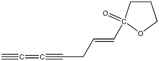 4,5-ジヒドロ-5-(1,2-ヘプタジエン-4,6-ジイン-1-イル)-2(3H)-フラノン 化学構造式