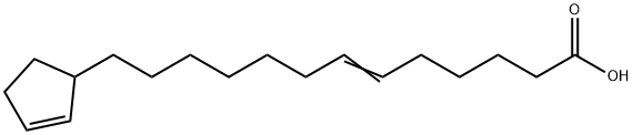 13-(2-シクロペンテン-1-イル)-6-トリデセン酸 化学構造式