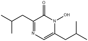 1-ヒドロキシ-3,6-ビス(2-メチルプロピル)ピラジン-2(1H)-オン 化学構造式