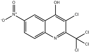 4-Quinolinol,  3-chloro-6-nitro-2-(trichloromethyl)- 化学構造式