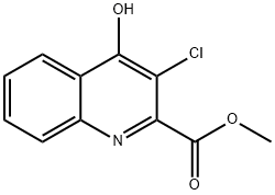 2-Quinolinecarboxylic  acid,  3-chloro-4-hydroxy-,  methyl  ester Struktur