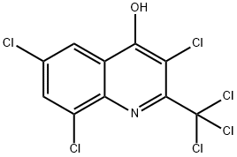 4-Quinolinol,  3,6,8-trichloro-2-(trichloromethyl)- Struktur