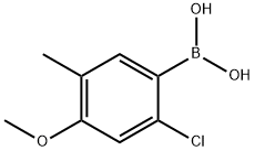 2-CHLORO-4-METHOXY-5-METHYL-BENZENEBORONIC ACID, 502159-66-2, 结构式