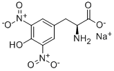 3,5-二硝基-L-酪氨酸钠 结构式