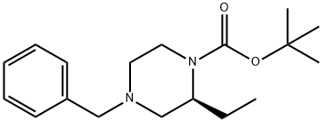 1-N-BOC-4-N-BENZYL-2-ETHYL PIPERAZINE Structure