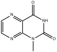 2,4(1H,3H)-Pteridinedione, 1-methyl- Structure