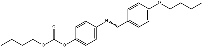 Carbonic acid 4-(4-butoxybenzylideneamino)phenylbutyl ester Struktur