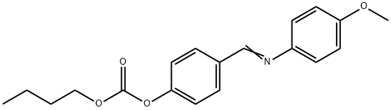4'-N-BUTOXYCARBONYLOXYBENZYLIDENE-4-METHOXYANILINE Struktur