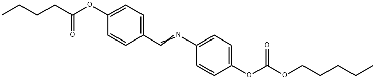 Pentanoic acid 4-[[[4-[[(pentyloxy)carbonyl]oxy]phenyl]imino]methyl]phenyl ester 结构式