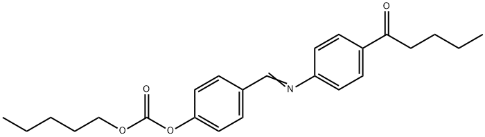 Carbonic acid 4-[[[4-(1-oxopentyl)phenyl]imino]methyl]phenyl=pentyl ester 结构式
