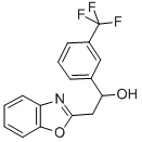 2-ベンゾキサゾール-2-イル-1-(3-トリフルオロメチルフェニル)エタノール 化学構造式
