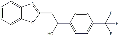 2-ベンゾキサゾール-2-イル-1-(4-トリフルオロメチルフェニル)エタノール 化学構造式