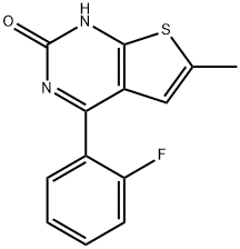 4-(2-Fluorophenyl)-6-methylthieno[2,3-d]pyrimidin-2(1H)-one 结构式