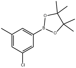 2-(3-chloro-5-Methylphenyl)-4,4,5,5-tetraMethyl-
1,3,2-dioxaborolane Struktur
