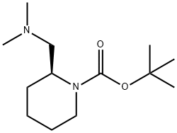 (2S)-2-[(二甲基氨基)甲基]-1-哌啶羧酸叔丁酯 结构式