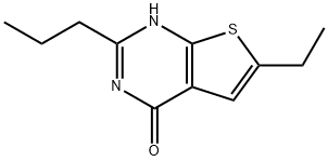 Thieno[2,3-d]pyrimidin-4(1H)-one, 6-ethyl-2-propyl- (9CI) Struktur
