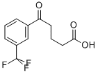 5-オキソ-5-(3-トリフルオロメチルフェニル)吉草酸 化学構造式