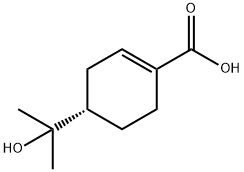 (S)-4-(1-ヒドロキシ-1-メチルエチル)-1-シクロヘキセン-1-カルボン酸 化学構造式