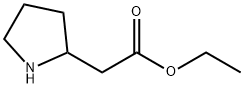ピロリジン-2-酢酸エチル 化学構造式