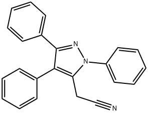 1,3,4-triphenyl-1H-pyrazole-5-acetonitrile 结构式