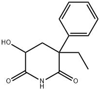 4-hydroxy-2-ethyl-2-phenylglutarimide Struktur