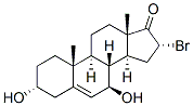 Androst-5-en-17-one, 16-bromo-3,7-dihydroxy-, (3alpha,7beta,16alpha)- (9CI) Struktur