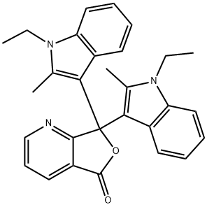 3,3-Bis(1-ethyl-2-methyl-1H-indol-3-yl)-4-azaphthalide Structure