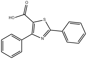 2,4-ジフェニル-1,3-チアゾール-5-カルボン酸 化学構造式