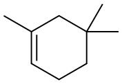 1,5,5-トリメチル-1-シクロヘキセン 化学構造式
