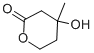 4-ヒドロキシ-4-メチル-3,4,5,6-テトラヒドロ-2H-ピラン-2-オン 化学構造式