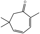 2,6,6-トリメチル-2,4-シクロヘプタジエン-1-オン 化学構造式