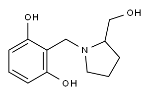 1,3-Benzenediol, 2-[[2-(hydroxymethyl)-1-pyrrolidinyl]methyl]- (9CI)|