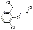 4-クロロ-2-(クロロメチル)-3-メトキシピリジン塩酸塩 化学構造式