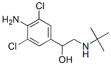 (R)-4-アミノ-3,5-ジクロロ-α-[(tert-ブチルアミノ)メチル]ベンゼンメタノール 化学構造式