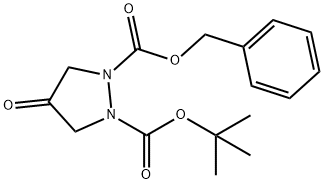 4-氧代-1,2-吡唑烷二甲酸 1-叔丁酯 2-苄酯 结构式
