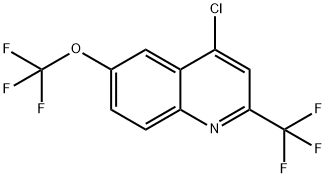 4-CHLORO-6-(TRIFLUOROMETHOXY)-2-(TRIFLUOROMETHYL)QUINOLINE Struktur