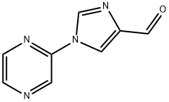 1-(ピラジン-2-イル)-1H-ピラゾール-4-カルブアルデヒド 化学構造式