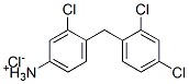 3-chloro-4-(2,4-dichlorobenzyl)anilinium chloride,50329-01-6,结构式