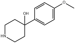 4-(4-メトキシフェニル)ピペリジン-4-オール 化学構造式