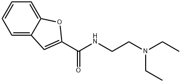 N-[2-(ジエチルアミノ)エチル]-2-ベンゾフランカルボアミド 化学構造式